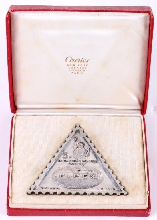 Lot 186404: CARTIER NEW YORK STERLING SILVER FIPEX MEDAL
