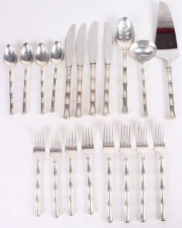 Lot 186407: STERLING SILVER TOWLE MANDARIN FLATWARE SET (19)
