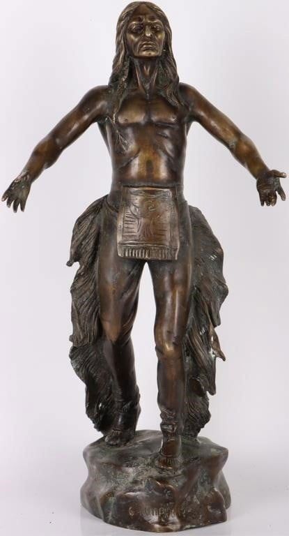Lot 186410: CHARKES HENRY HUMPHRISS BRONZE INDIAN SCULPTURE