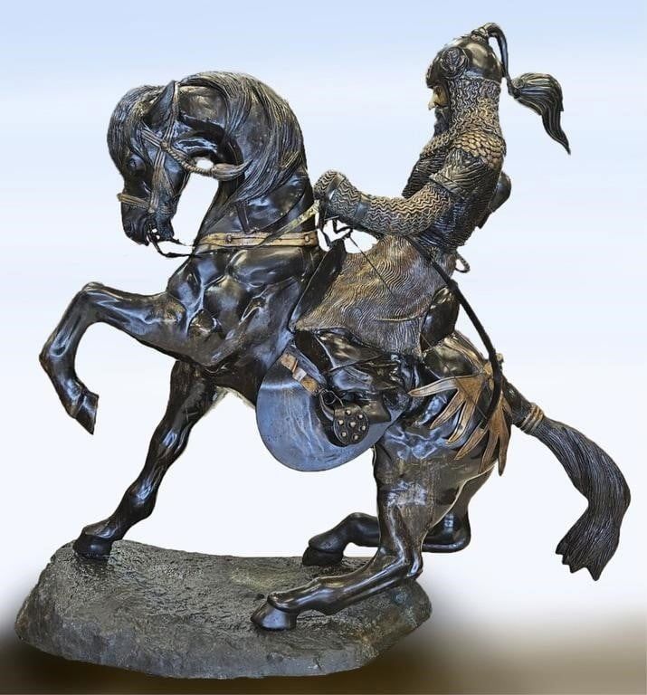 Lot 186413: ANTOINE-LOUIS BARYE TATAR WARRIOR LARGE BRONZE