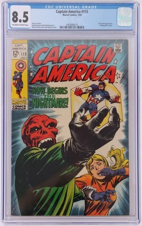 Lot 187224: CAPTAIN AMERICA #115 CGC GRADE 8.5 MARVEL COMIC