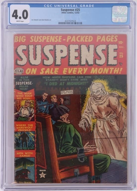 Lot 187226: SUSPENSE #25 CGC GRADED 1954 ATLAS COMICS