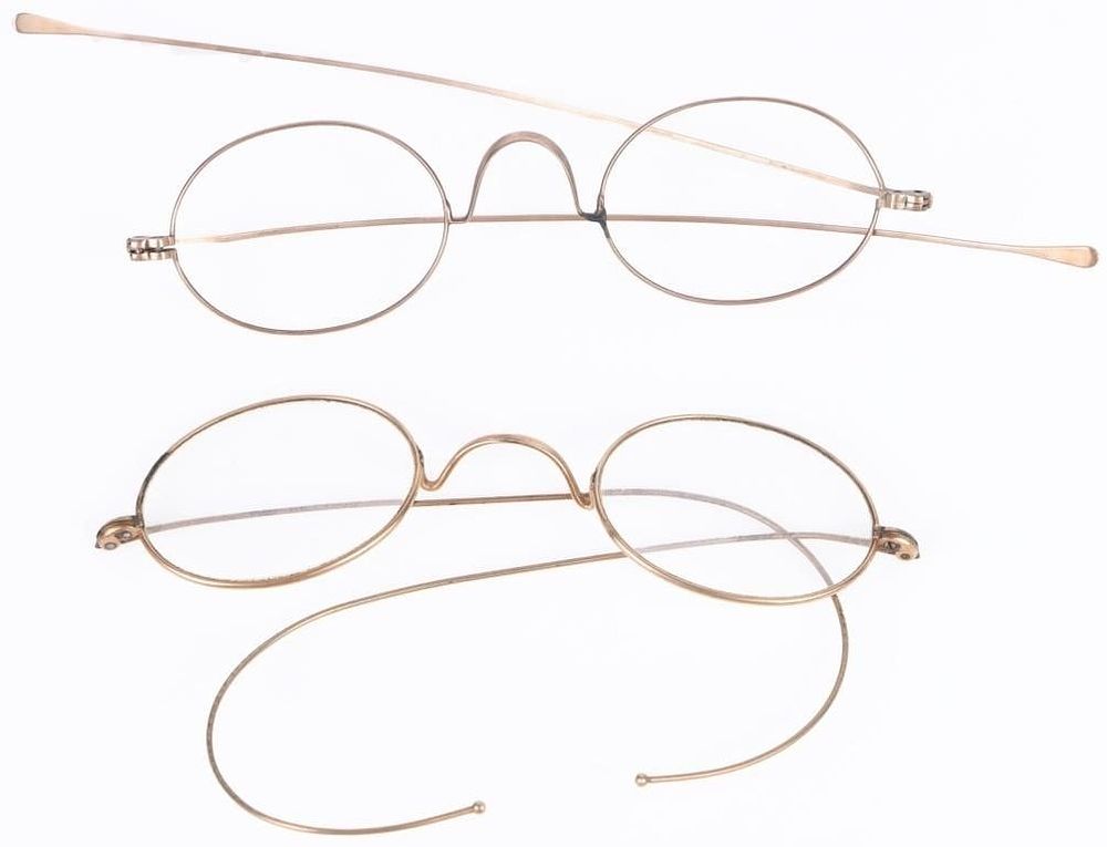 Lot 187247: ANTIQUE LADIES GOLD GLASSES TWO PAIRS