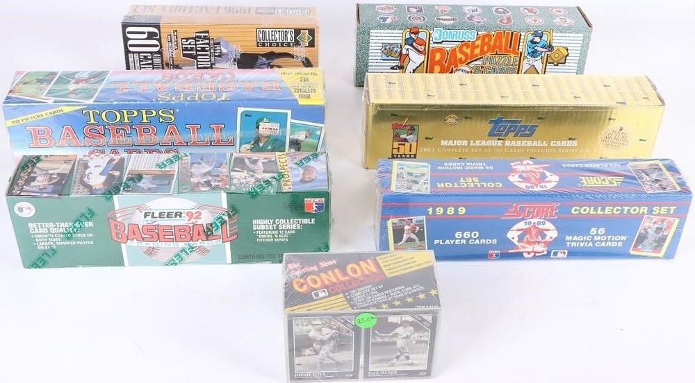 Lot 187337: ASSORTED UNOPENED COMPLETE BASEBALL CARD SETS-(7)