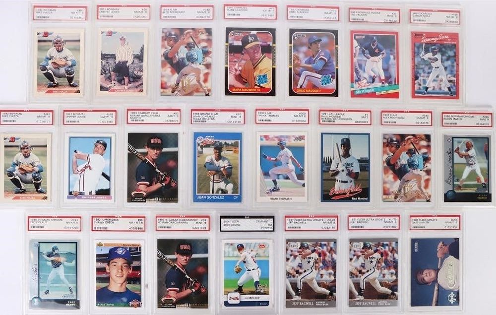 Lot 187343: 1980-2000'S PSA & FGS GRADED BASEBALL CARDS - (22)