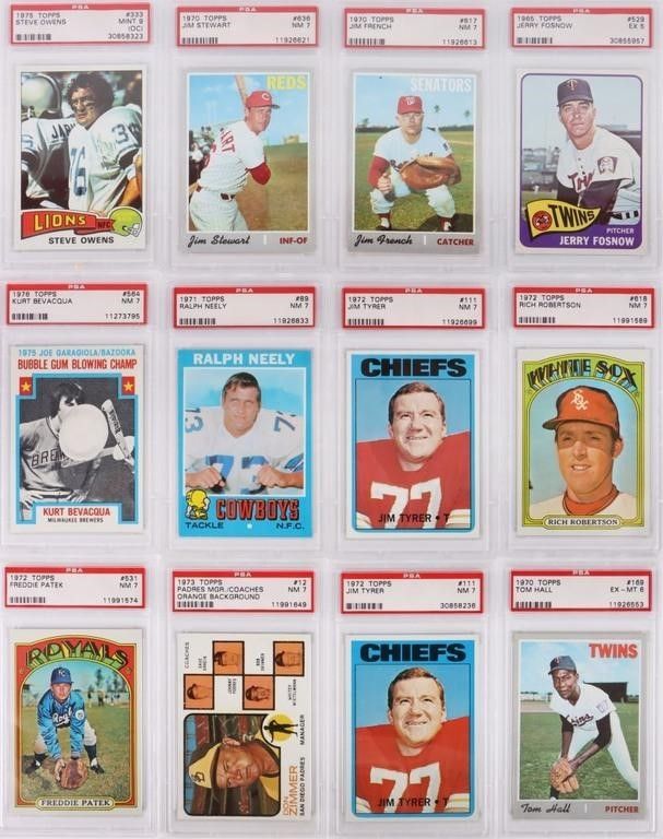 Lot 187344: 1970-1960's TOPPS PSA GRADED BASEBALL CARDS