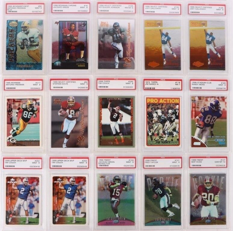 Lot 187360: 1970-1990'S PSA GRADED FOOTBALL CARDS - (15)