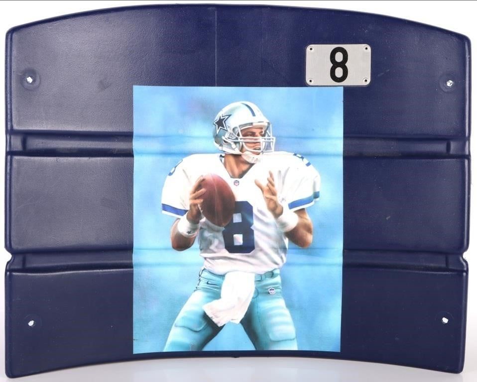 Lot 187364: DALLAS COWBOYS ORIGINAL STADIUM SEAT BACK W/ PRINT