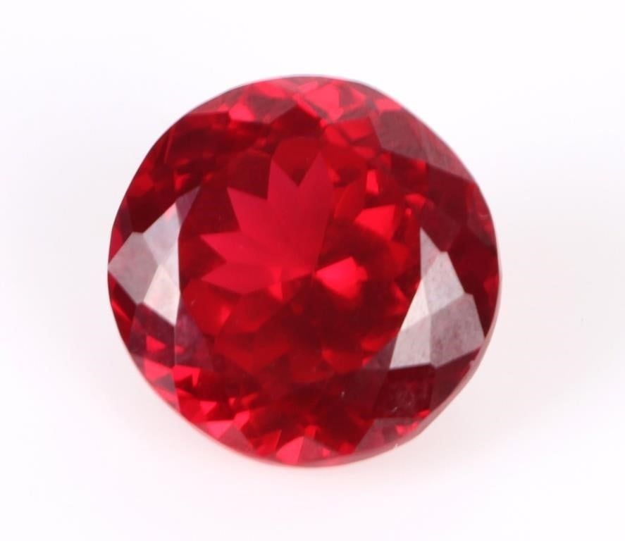 Lot 188153: 25.00CT LARGE ROUND RED RUBY W/ EGL CERT