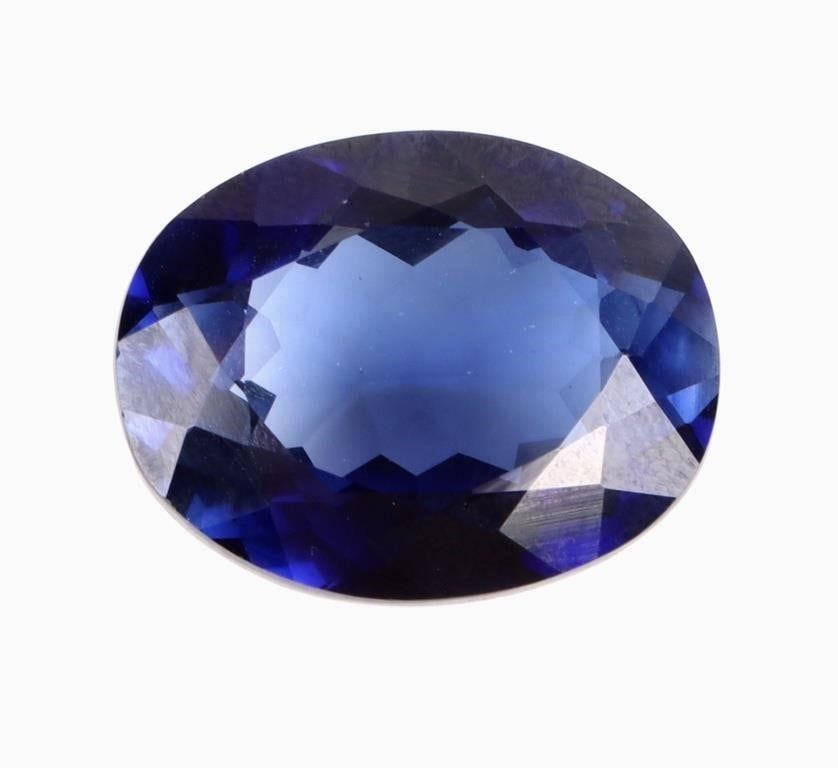Lot 188155: 25.00CT LARGE OVAL-CUT SAPPHIRE W/ GIE CERT