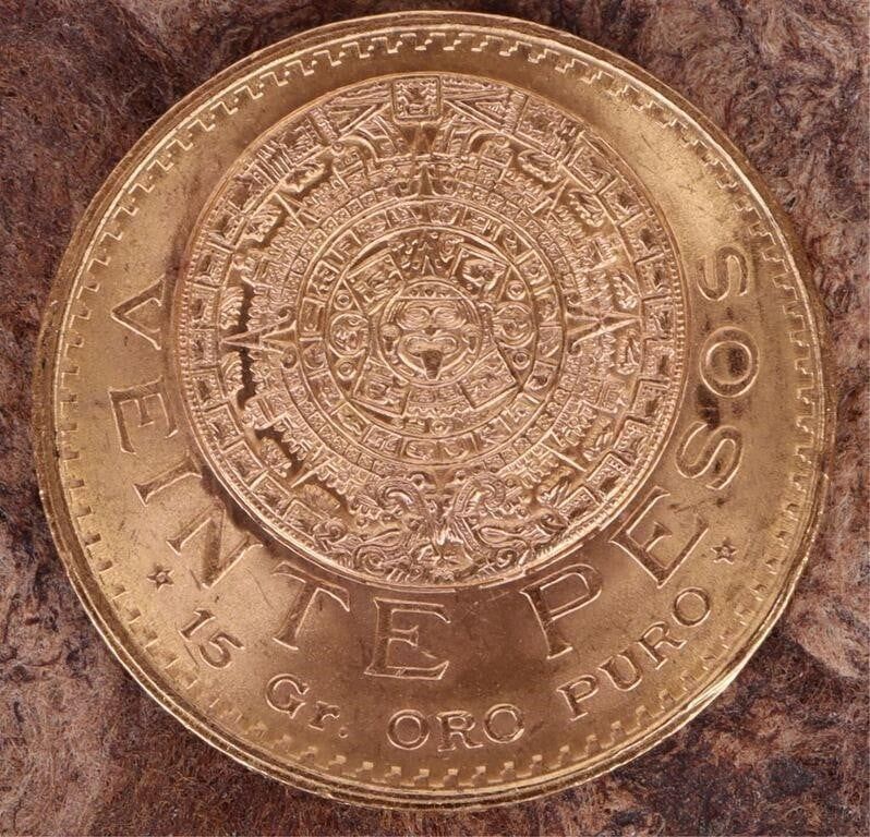 Lot 188182: 1959 $20 GOLD PESOS FROM MEXICO CITY MINT