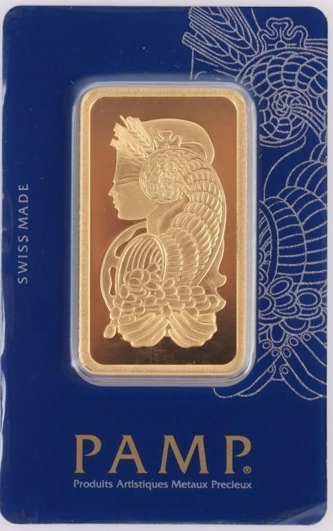 Lot 188202: PAMP SUISSE FORTUNA 50 GRAM FINE GOLD BAR