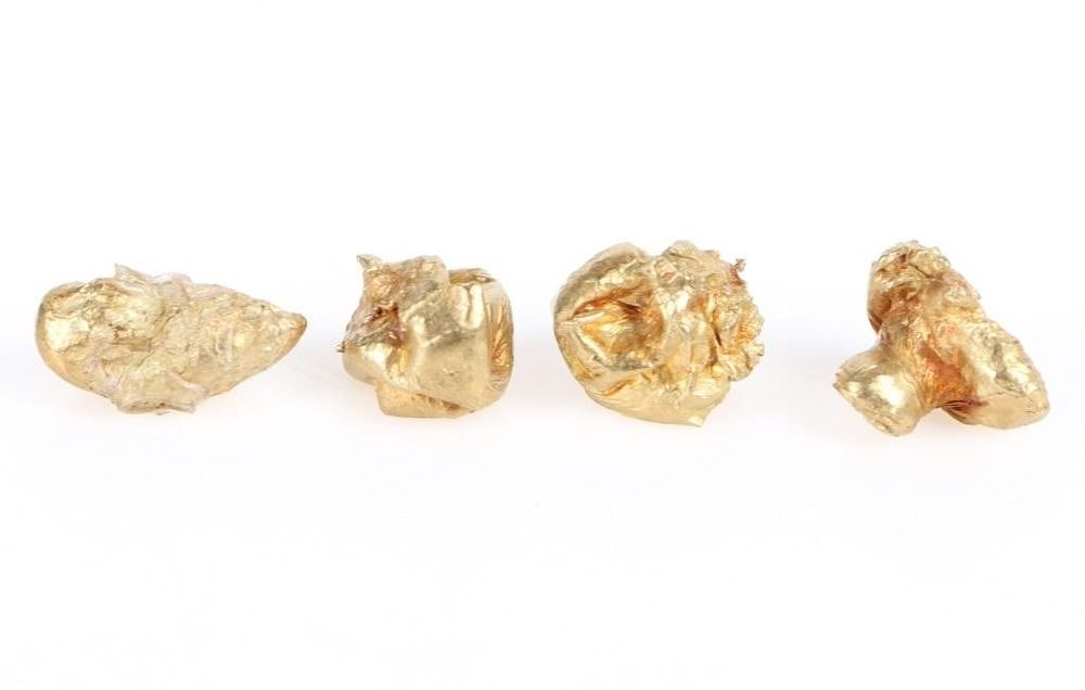 Lot 188233: 22K YELLOW GOLD LOOSE NUGGETS - LOT OF 4