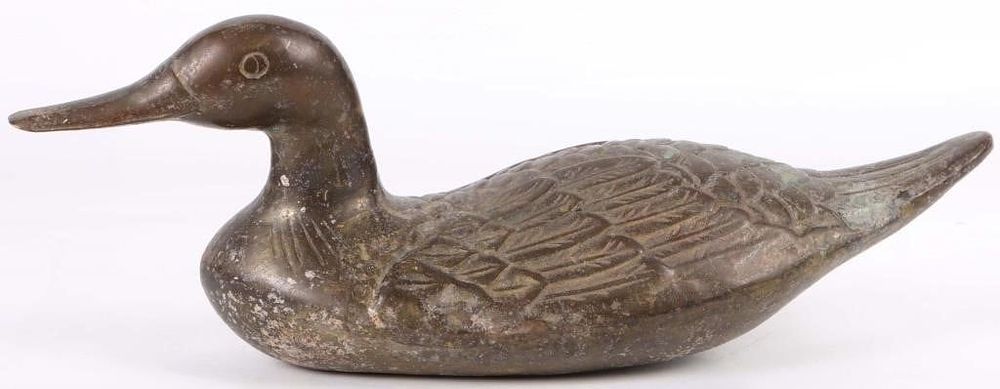 Lot 188236: VINTAGE LARGE BRASS HOLLOW CARVING OF A DUCK