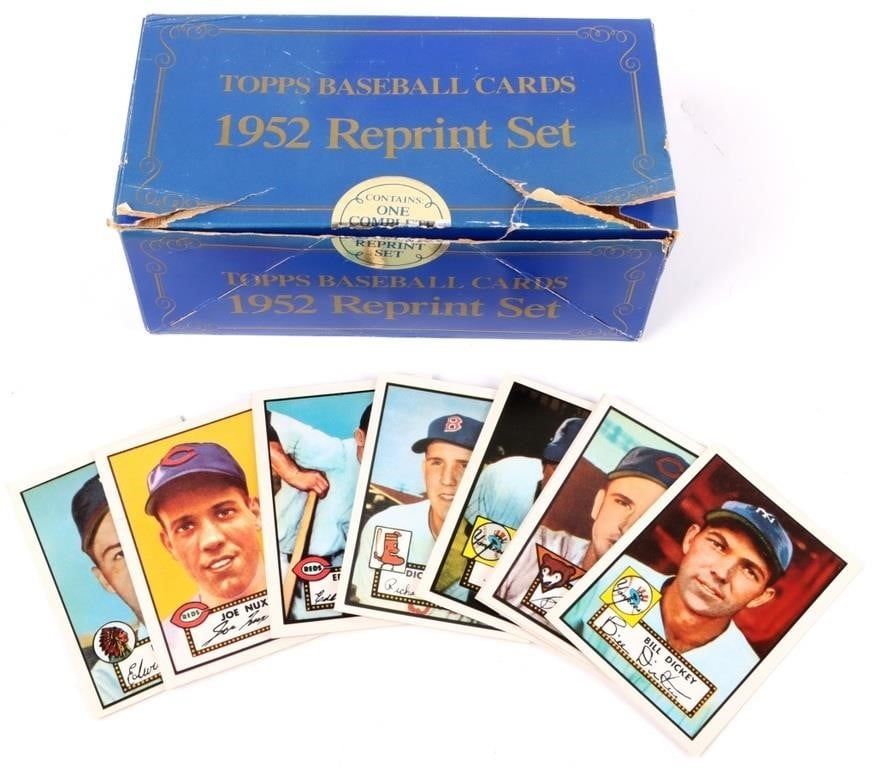 Lot 188294: 1952 TOPPS COMPLETED RE-PRINT FACTORY SET W/ BOX