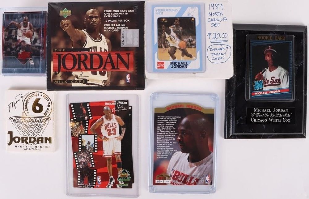 Lot 188309: MICHAEL JORDAN BASKETBALL & BASEBALL COLLECTIBLES