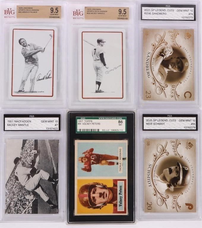 Lot 188310: ASSORTED GRADED MULTI-SPORT COLLECTIBLE CARDS