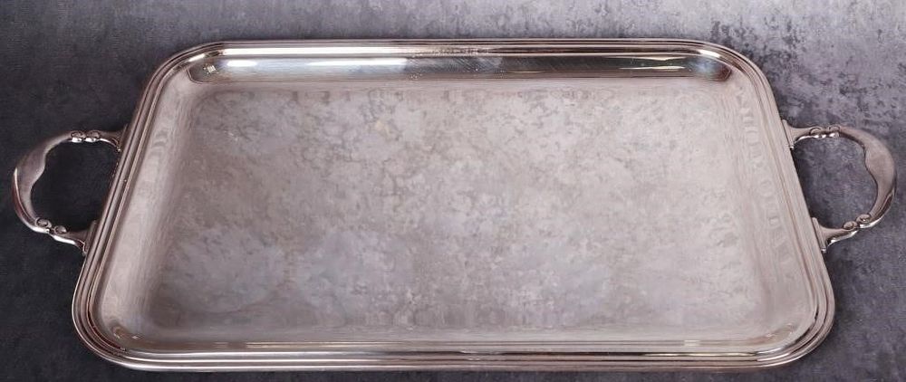 Lot 188329: VINTAGE CALEGARO ITALY 0.800 SILVER DINING TRAY