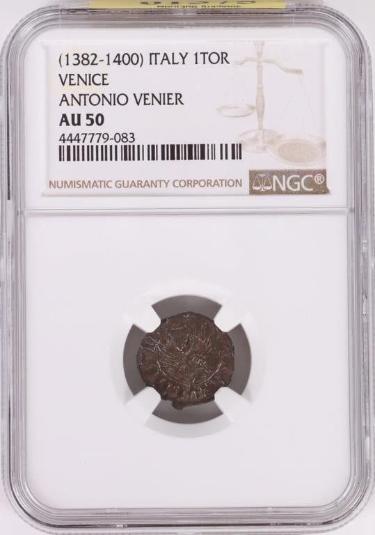 Lot 188356: 1382-1400 ITALY 1TOR VENICE ANTONIO VENIER AU50