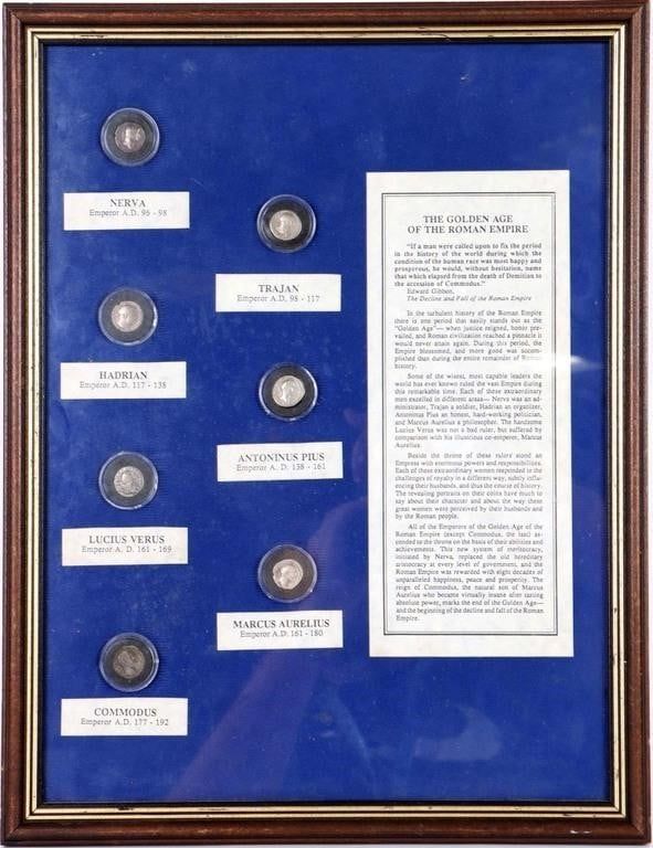 Lot 188357: ROMAN EMPIRE COINS 96 A.D. - 192 A.D. LOT OF 7