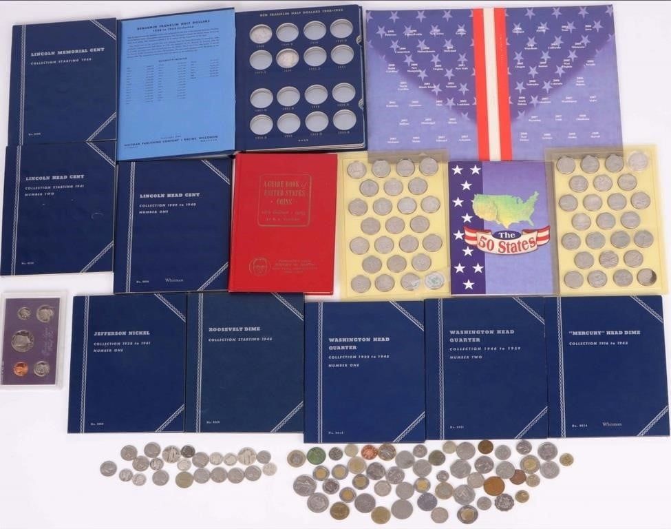 Lot 188358: ASSORTED COIN & BOOK SET - (14)