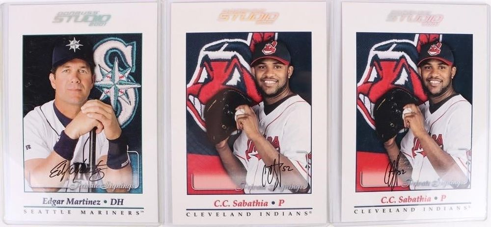 Lot 188386: CC SABATHIA & EDGAR MARTINEZ DONRUSS AUTOGRAPHS