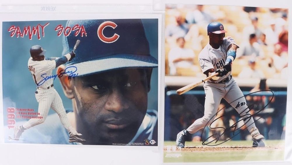 Lot 188388: SAMMY SOSA AUTOGRAPHED 8x10 PHOTOGRAPHS COA