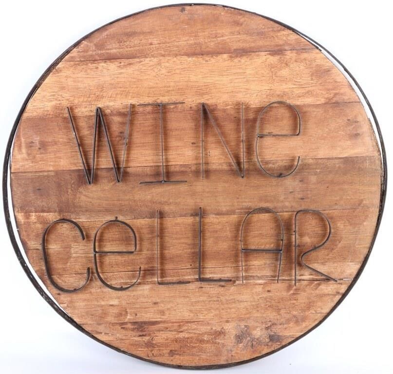 Lot 188401: VINTAGE WOODEN "WINE CELLAR" DECORATIVE WALL PIECE