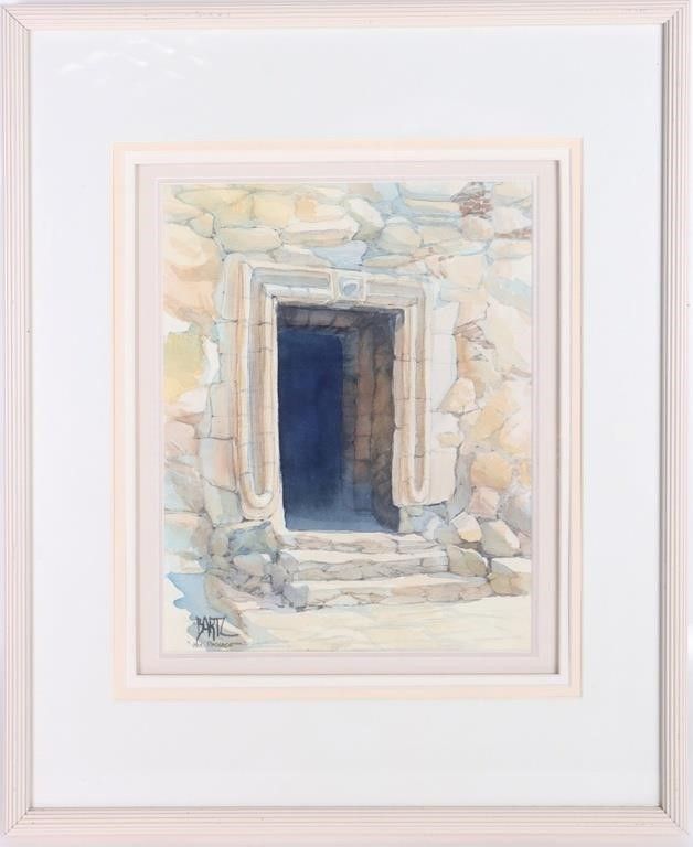 Lot 188408: 1993 DIANE CLAPP BARTZ "THE PASSAGE" WATERCOLOR