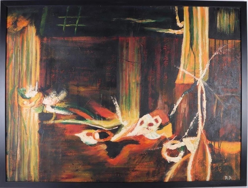 Lot 188425: SIGNED ORIGINAL ABSTRACT OIL PAINTING