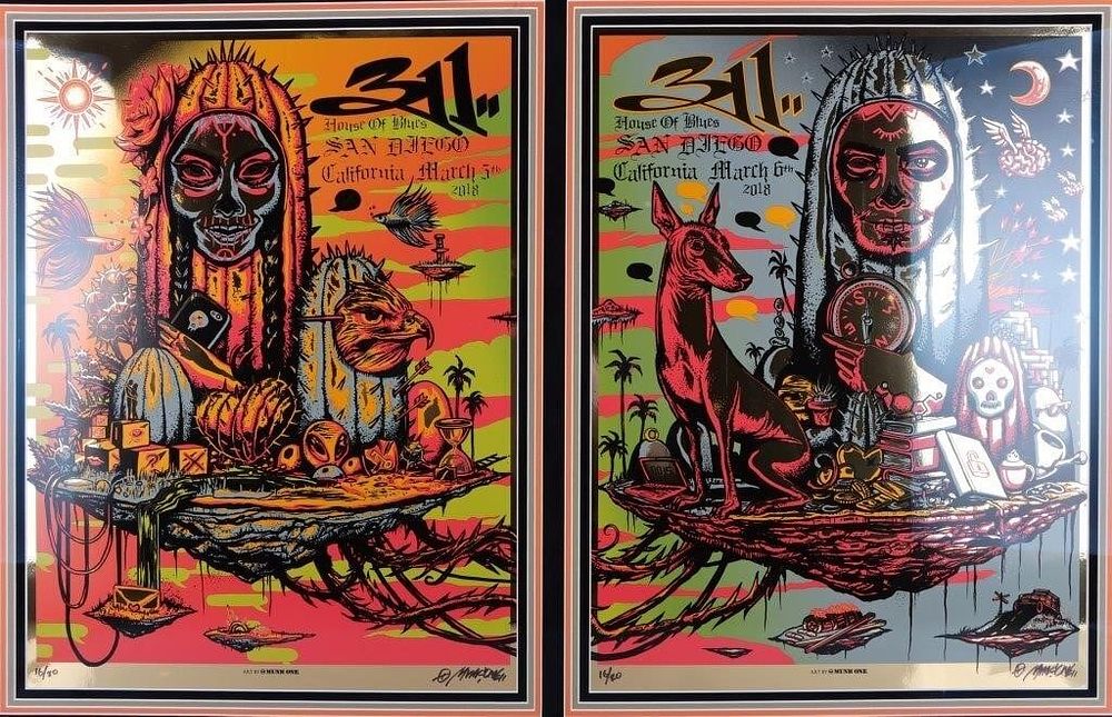 Lot 190399: MUNK ONE SIGNED LTD ED. FRAMED ART PRINT POSTERS