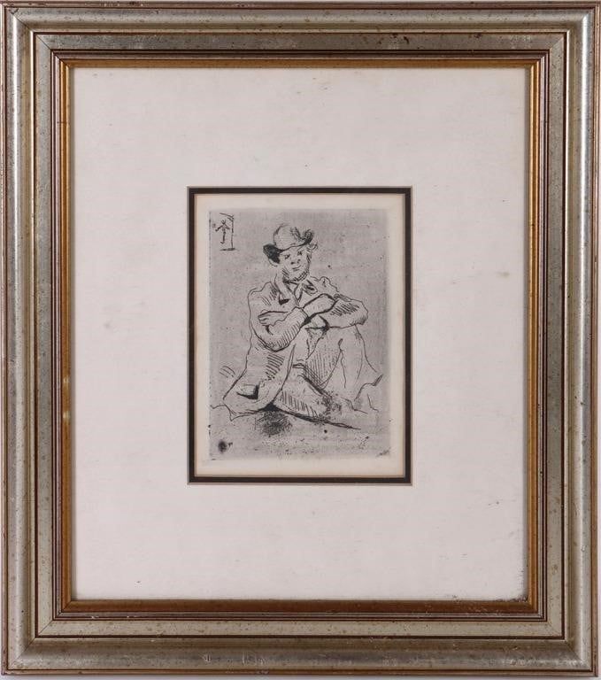 Lot 191192: PAUL CEZANNE ORIGINAL PORTRAIT ETCHING RESTRIKE