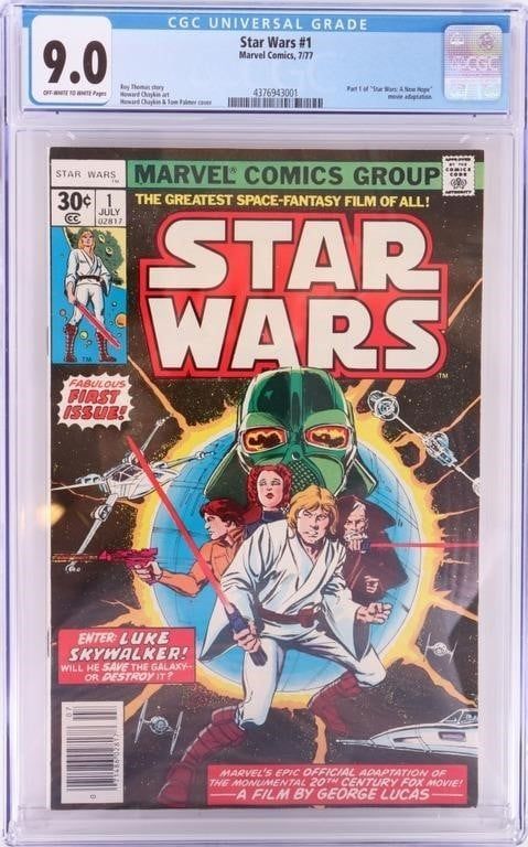 Lot 191204: STAR WARS #1 CGC 9.0 1ST APP. VADER, LEIA, & LUKE