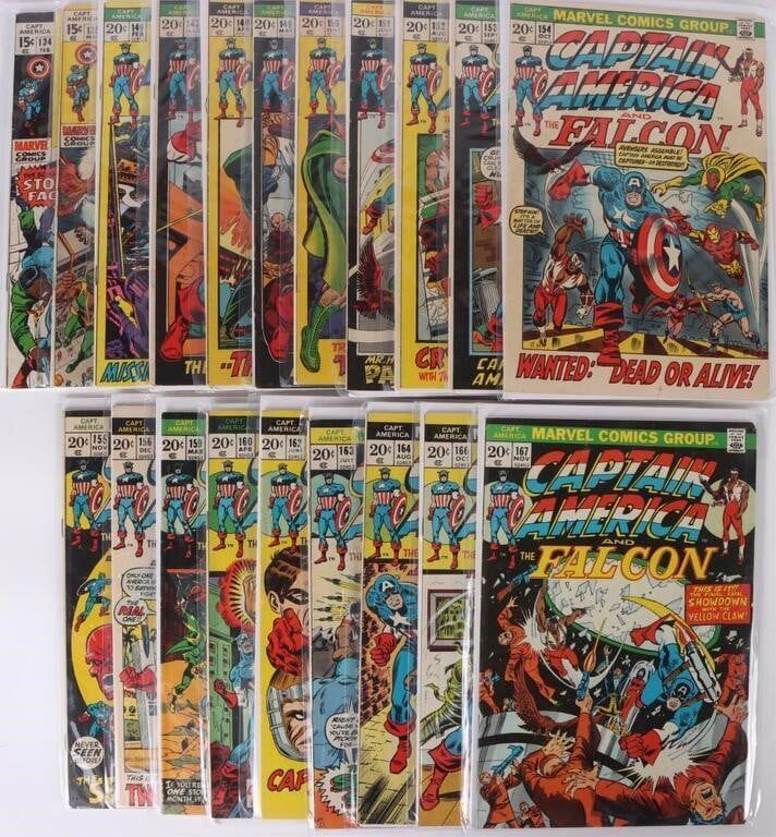 Lot 191221: BRONZE AGE MARVEL CAPTAIN AMERICA COMICS - (20)