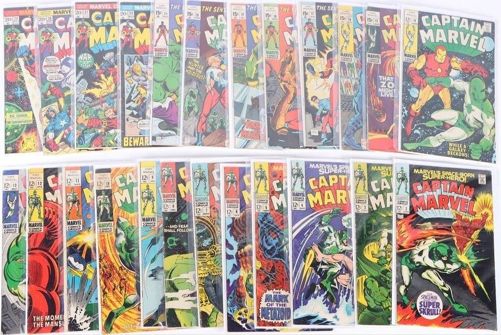 Lot 191224: CAPTAIN MARVEL EARLY ISSUES COLLECTION MARVEL 1968