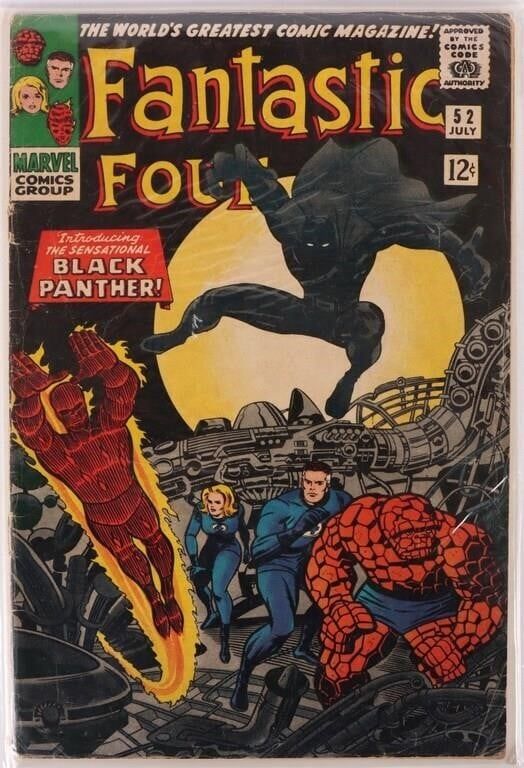Lot 191225: FANTASTIC FOUR #52 1ST APP BLACK PANTHER COMIC