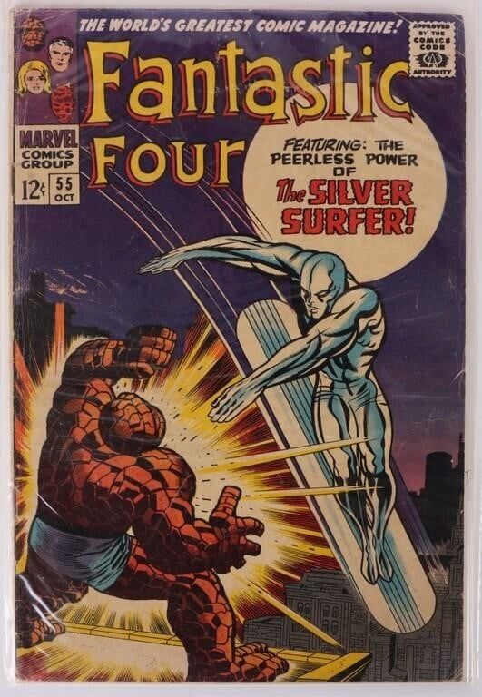 Lot 191226: FANTASTIC FOUR #55 THE THING & SILVER SURFER COMIC