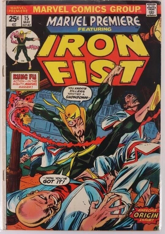 Lot 191233: MARVEL PREMIERE #15 1ST APP. IRON FIST COMIC