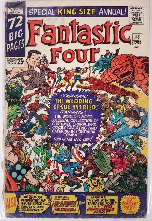 Lot 191239: FANTASTIC FOUR ANNUAL #3 - MARRIAGE ISSUE