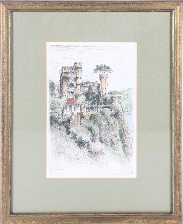 Lot 191264: PAUL GEISSLER ETCHING OF NEUSCHWANSTEIN CASTLE