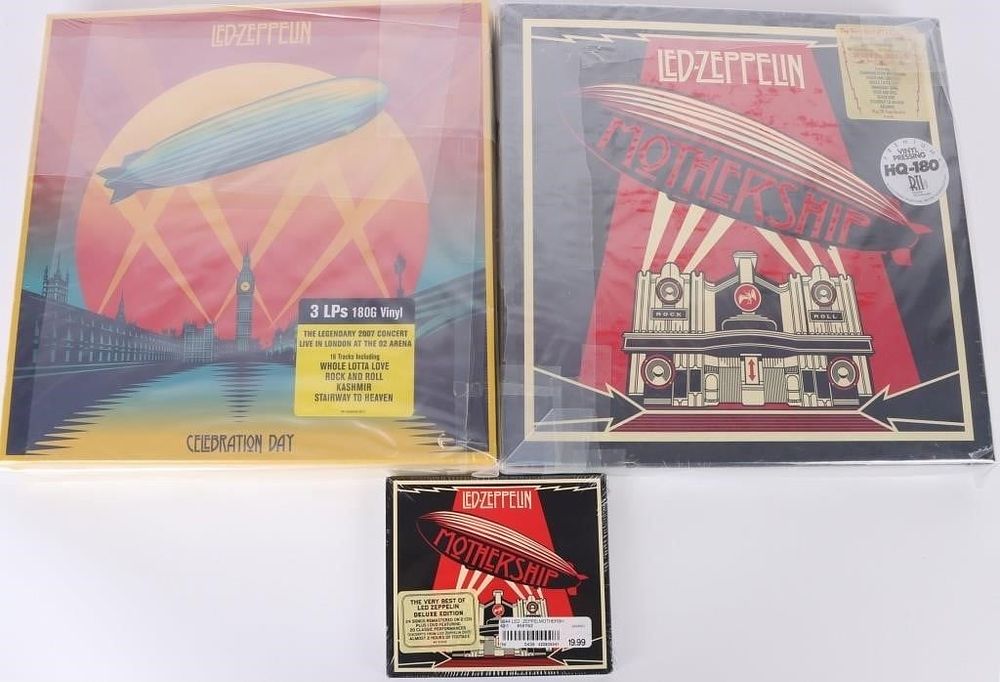 Lot 191279: LED ZEPPELIN MOTHERSHIP & CELEBRATION DAY LOT