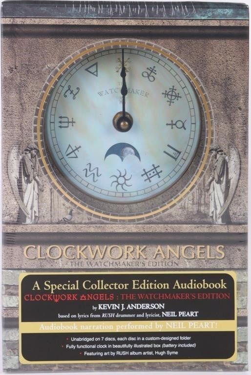 Lot 191281: RUSH CLOCKWORK ANGELS SEALED AUDIOBOOK DISC BOX