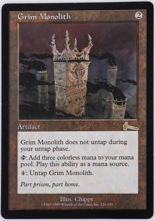 Lot 191317: MTG GRIM MONOLITH (URZA'S LEGACY) 126/144