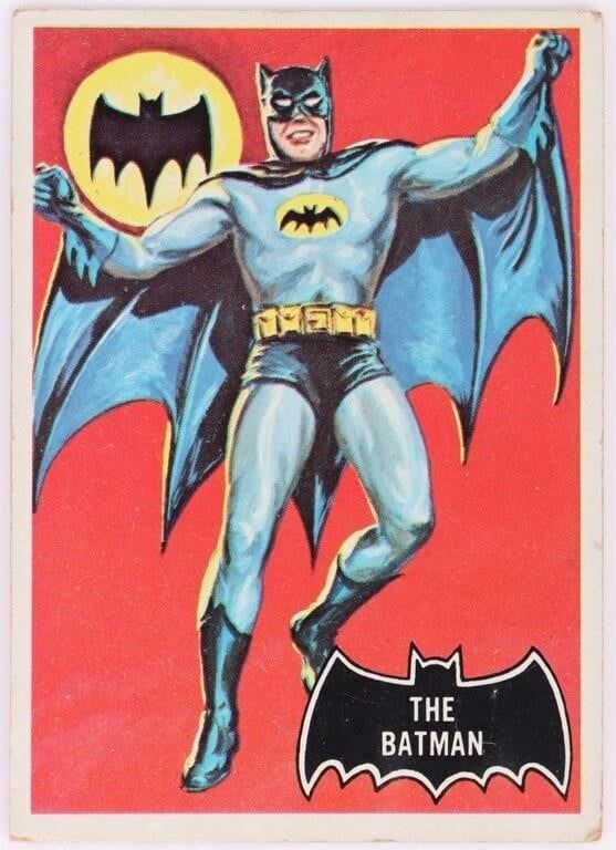 Lot 191322: 1966 BATMAN #1 TRADING CARD "THE BATMAN"