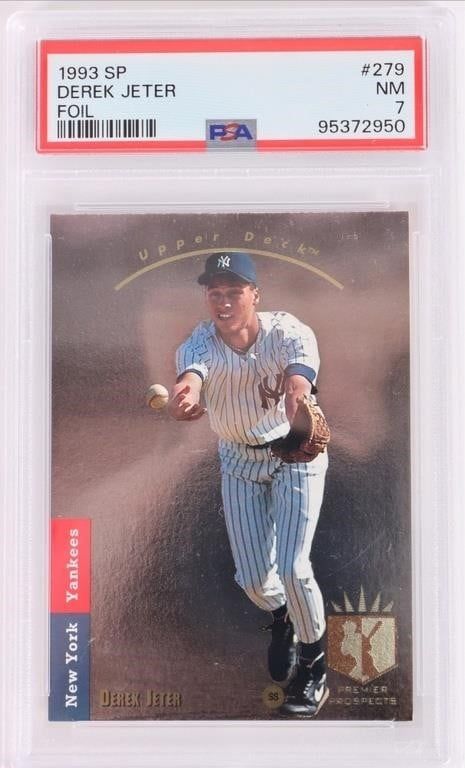 Lot 191332: 1993 SP DEREK JETER FOIL #279 NM PSA 7 CARD
