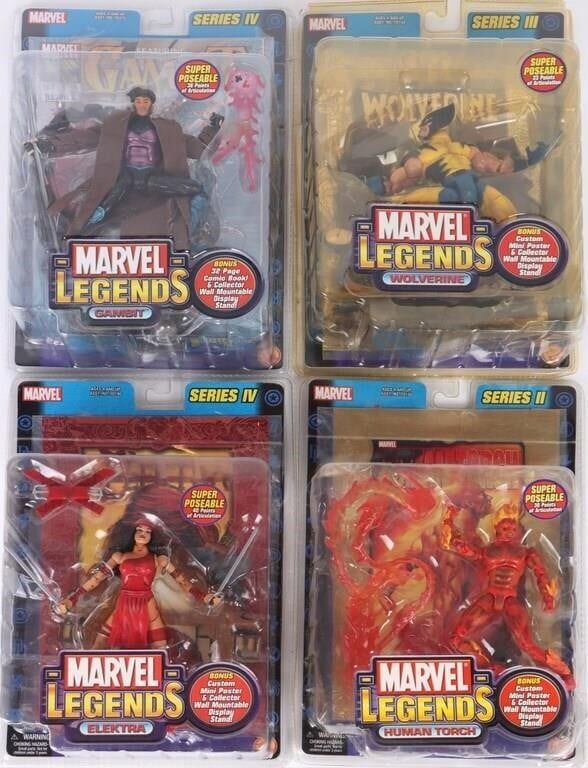 Lot 191399: ASSORTED MARVEL LEGENDS SERIES II-IV FIGURES - (4)