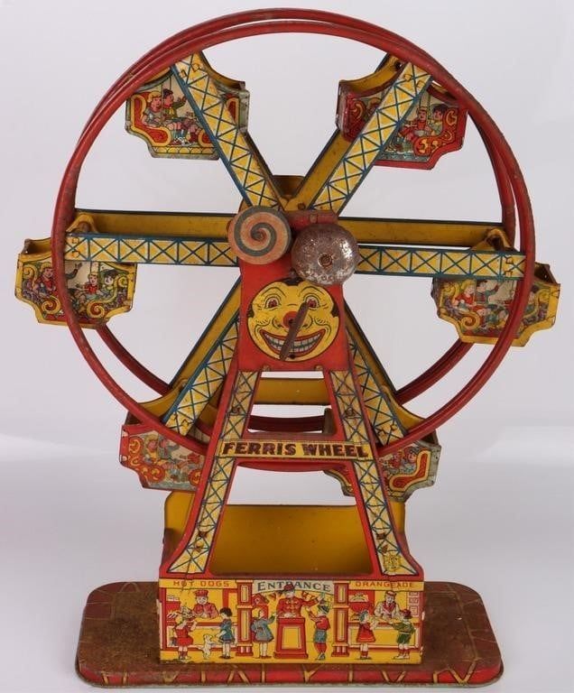 Lot 191404: 1930'S J. CHIEN WIND UP TIN LITHO FERRIS WHEEL