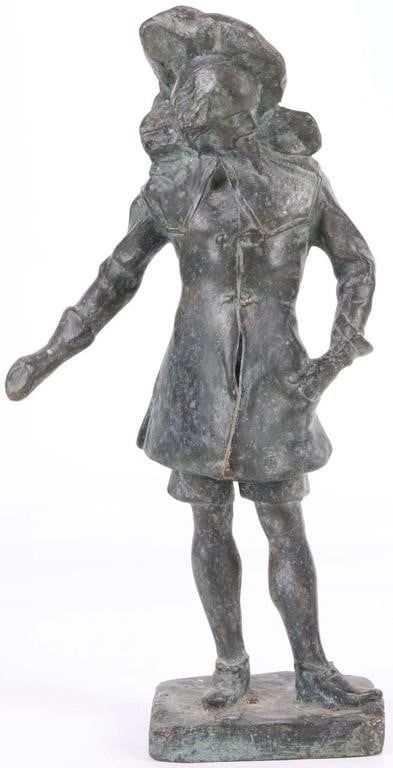 Lot 191421: ANTIQUE BRONZE 12" FRENCH CAPTAIN STATUE