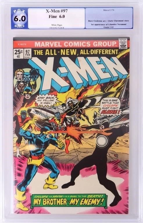 Lot 194302: X-MEN #97 PGX 6.0 - 1ST LILANDRA, ERIK THE RED