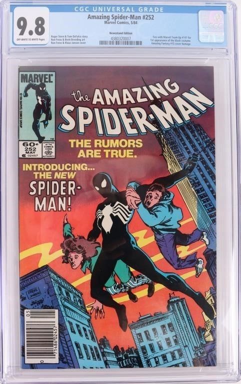 Lot 194305: AMAZING SPIDER-MAN #252 CGC 9.8 NEWSSTAND